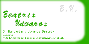 beatrix udvaros business card